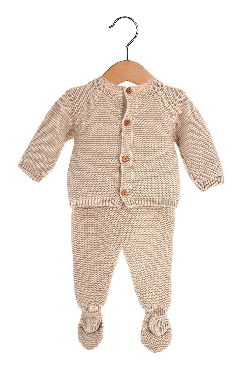 3-teiliges Set Strick Schleife AGM-0511: Pink / 3-6M