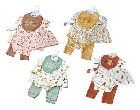 Baby Starter-Set Mint 5-teilig | Geschenkset Neugeborene | Bio-Baumwolle